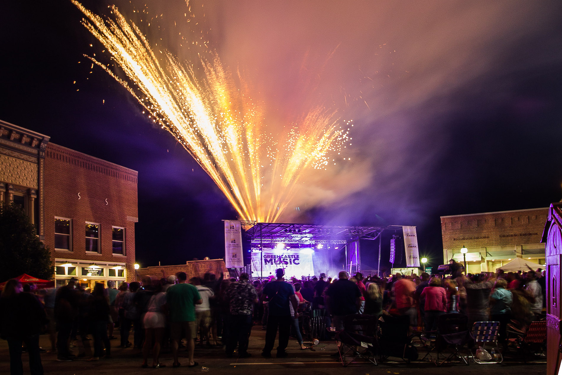 2019 Greencastle Music Fest Firework Photo